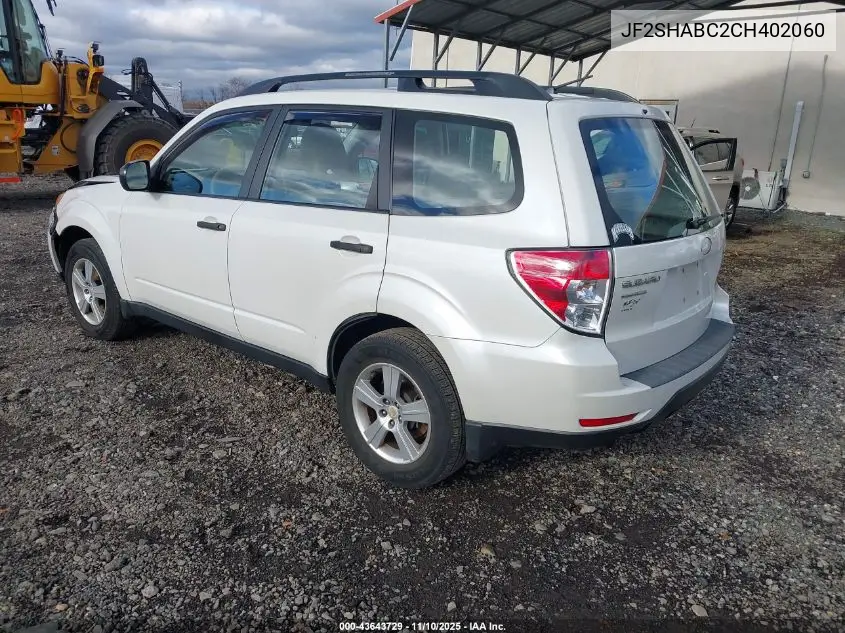 JF2SHABC2CH402060 2012 Subaru Forester 2.5X