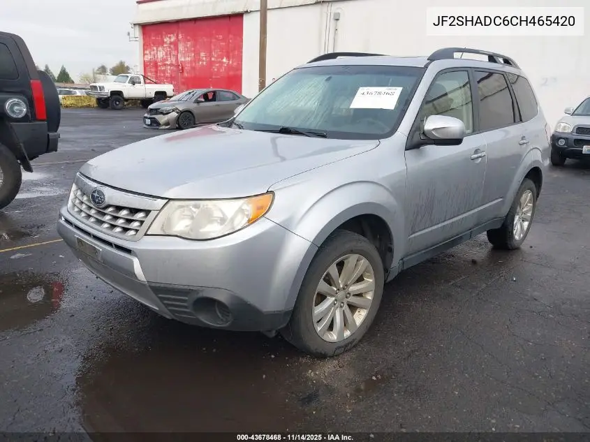 JF2SHADC6CH465420 2012 Subaru Forester 2.5X Premium