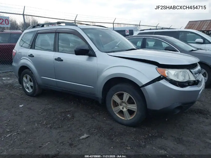 JF2SHABCXCH454715 2012 Subaru Forester 2.5X