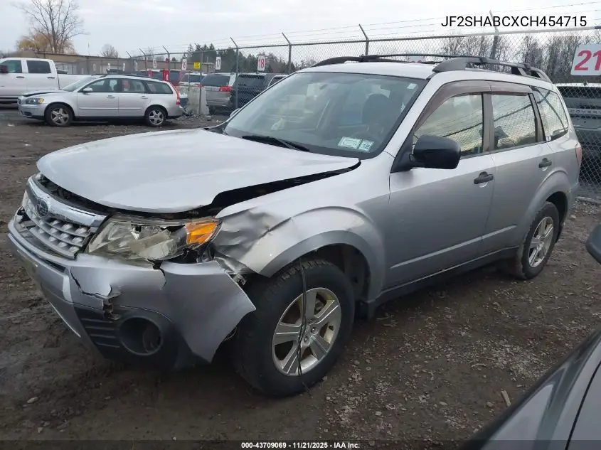 JF2SHABCXCH454715 2012 Subaru Forester 2.5X