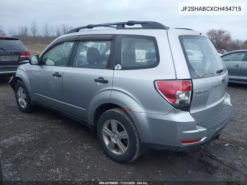 JF2SHABCXCH454715 2012 Subaru Forester 2.5X