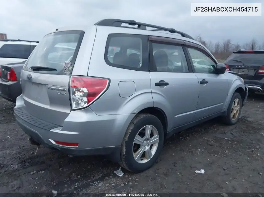 JF2SHABCXCH454715 2012 Subaru Forester 2.5X