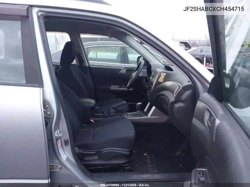 JF2SHABCXCH454715 2012 Subaru Forester 2.5X