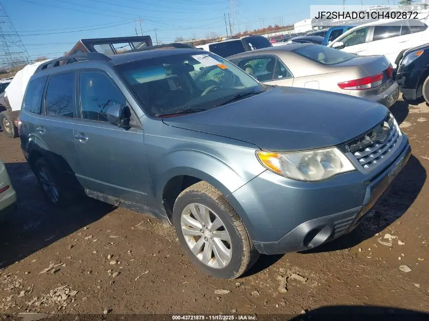JF2SHADC1CH402872 2012 Subaru Forester 2.5X Premium