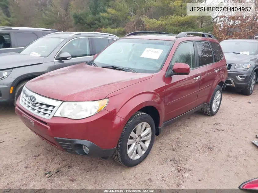 JF2SHBEC2CH404957 2012 Subaru Forester 2.5X Limited