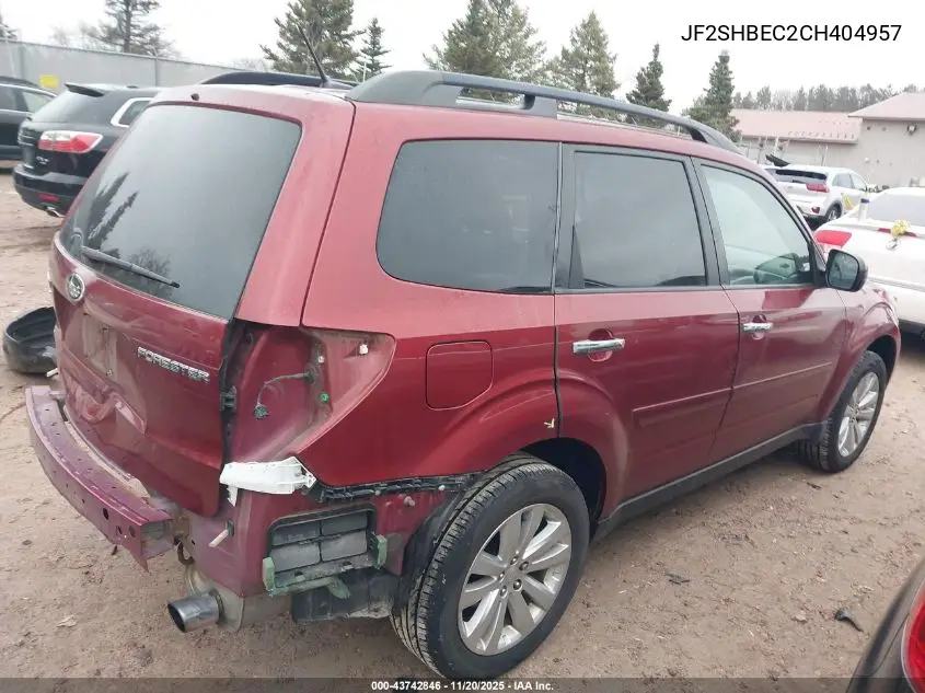 JF2SHBEC2CH404957 2012 Subaru Forester 2.5X Limited