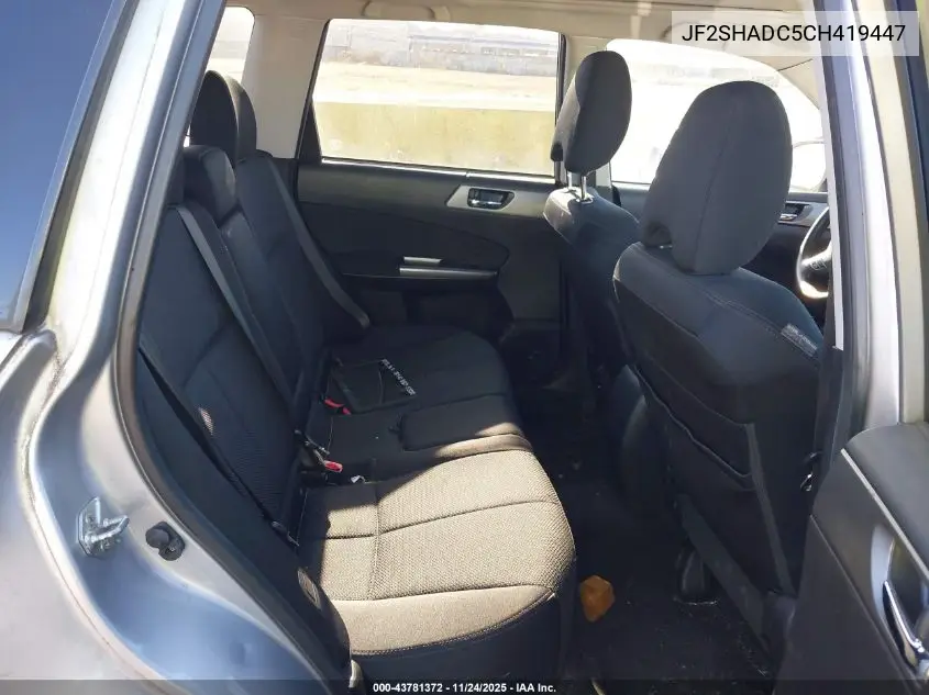 JF2SHADC5CH419447 2012 Subaru Forester 2.5X Premium