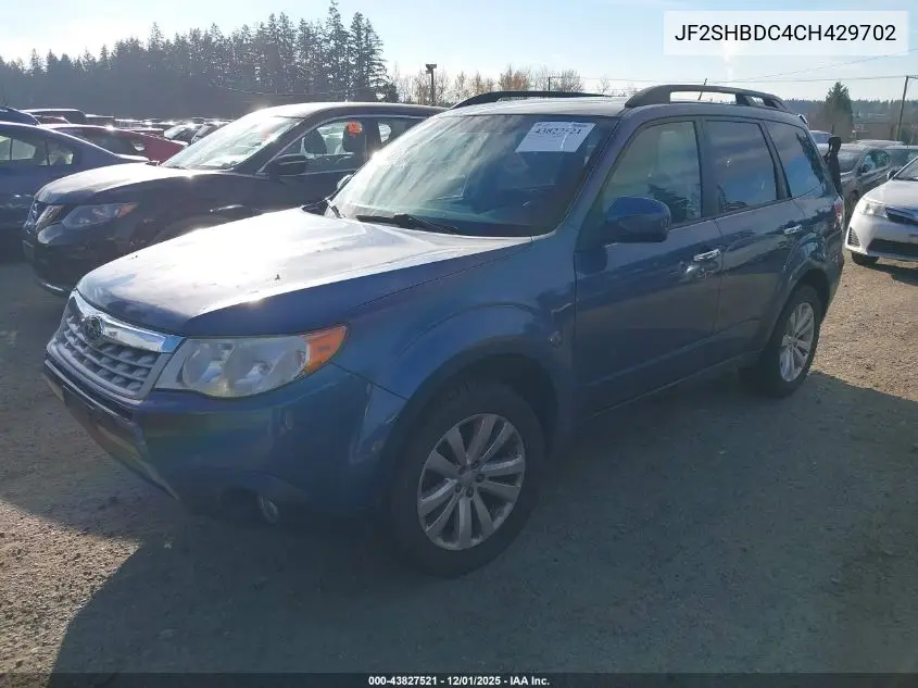 JF2SHBDC4CH429702 2012 Subaru Forester 2.5X Premium
