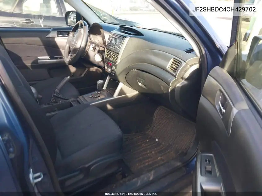 JF2SHBDC4CH429702 2012 Subaru Forester 2.5X Premium