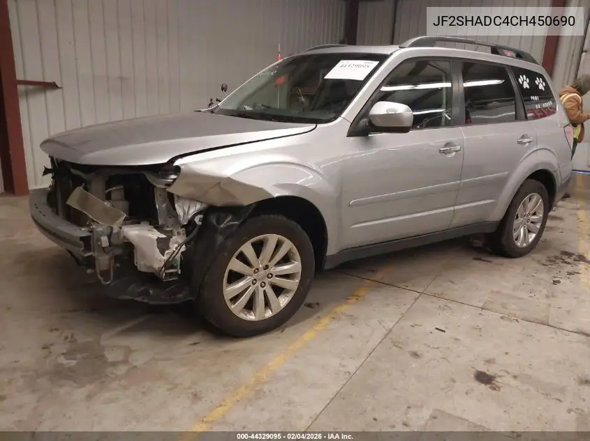JF2SHADC4CH450690 2012 Subaru Forester 2.5X Premium