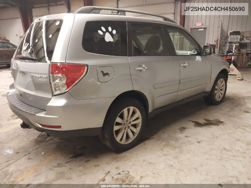 JF2SHADC4CH450690 2012 Subaru Forester 2.5X Premium