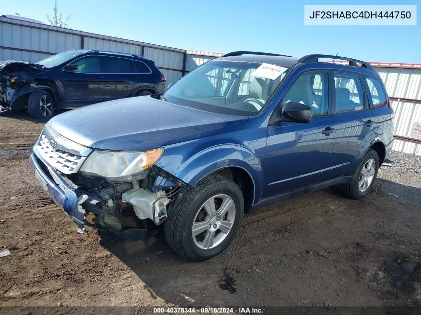 2013 Subaru Forester 2.5X VIN: JF2SHABC4DH444750 Lot: 40378344