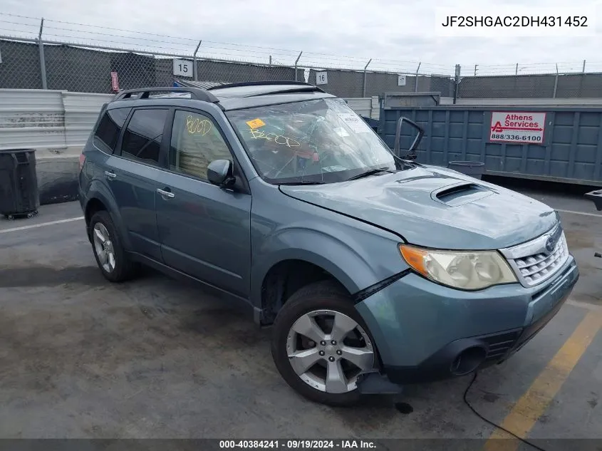 2013 Subaru Forester 2.5Xt Premium VIN: JF2SHGAC2DH431452 Lot: 40384241