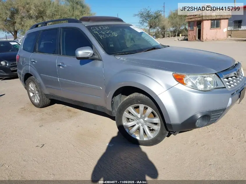 JF2SHADC3DH415799 2013 Subaru Forester 2.5X Premium