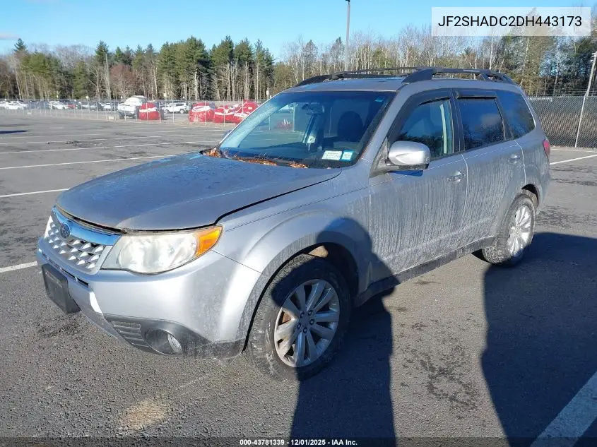 JF2SHADC2DH443173 2013 Subaru Forester 2.5X Premium