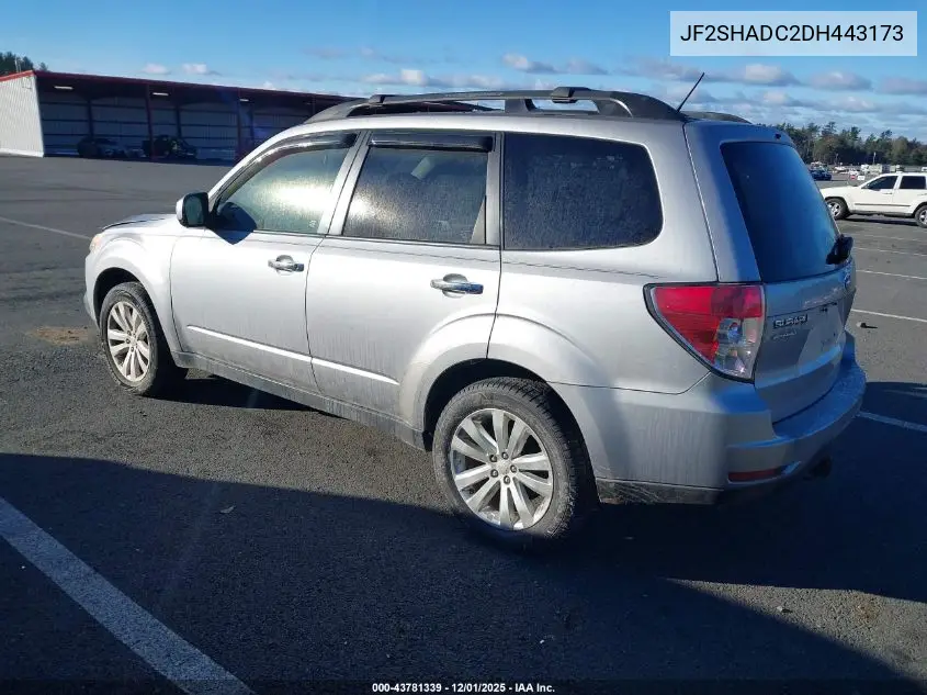 JF2SHADC2DH443173 2013 Subaru Forester 2.5X Premium