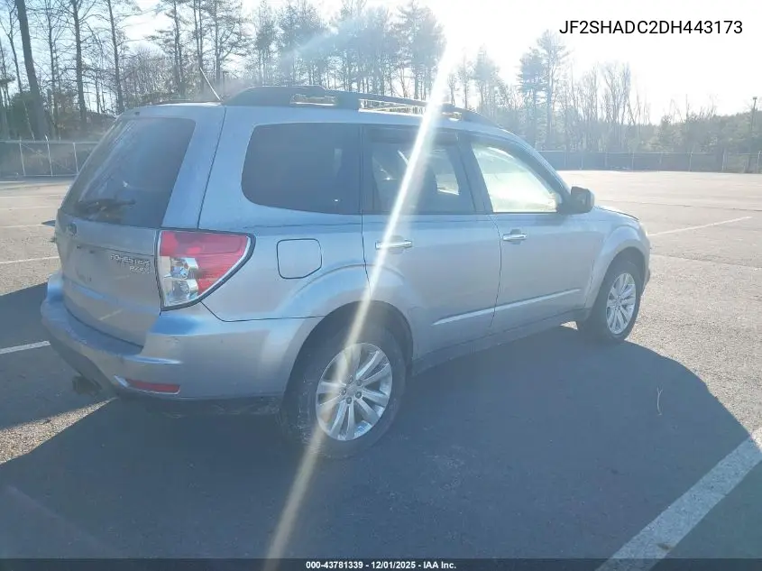 JF2SHADC2DH443173 2013 Subaru Forester 2.5X Premium