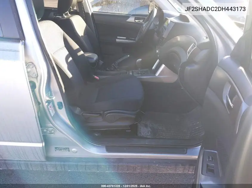 JF2SHADC2DH443173 2013 Subaru Forester 2.5X Premium