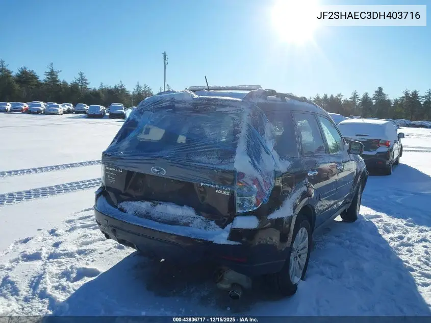 JF2SHAEC3DH403716 2013 Subaru Forester 2.5X Limited