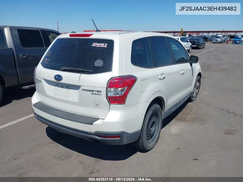 2014 Subaru Forester 2.5I VIN: JF2SJAAC3EH439482 Lot: 40353110