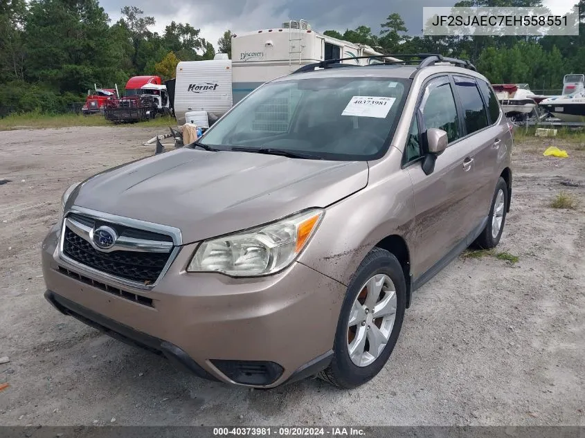 2014 Subaru Forester 2.5I Premium VIN: JF2SJAEC7EH558551 Lot: 40373981