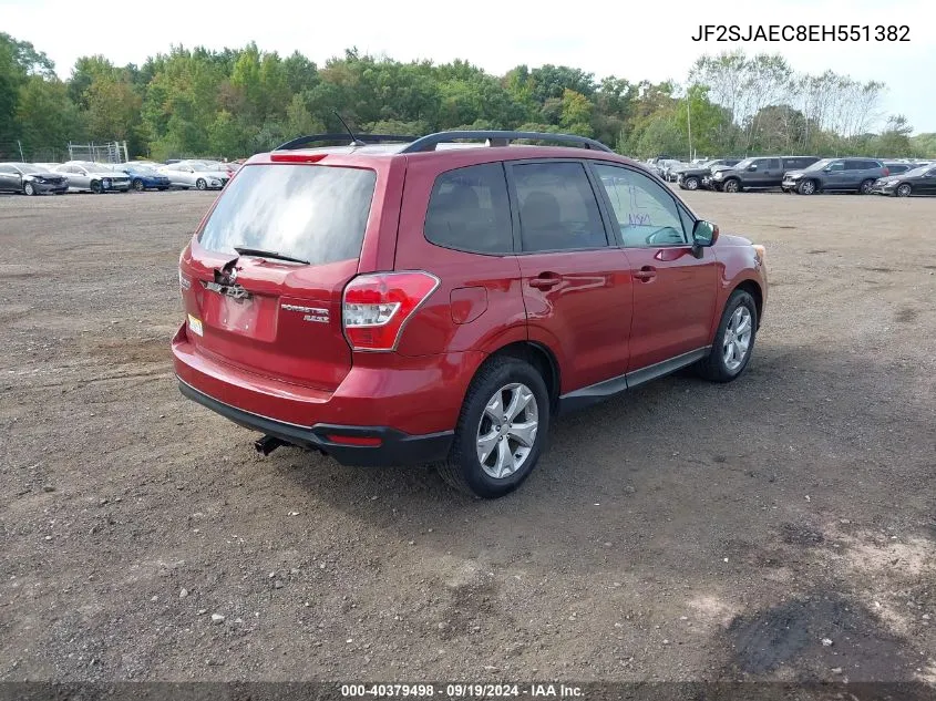 2014 Subaru Forester 2.5I Premium VIN: JF2SJAEC8EH551382 Lot: 40379498