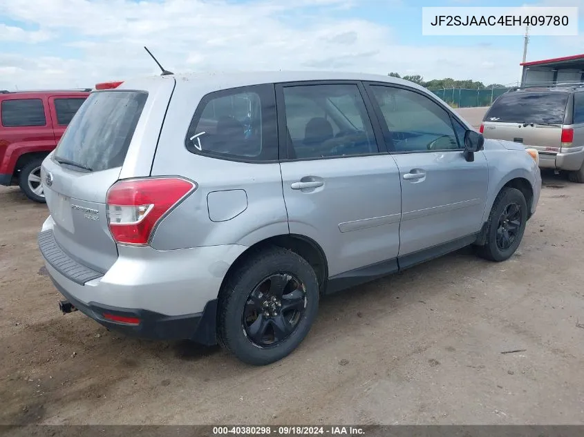 2014 Subaru Forester 2.5I VIN: JF2SJAAC4EH409780 Lot: 40380298