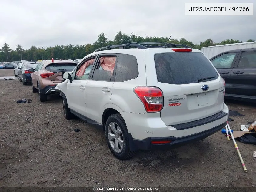 2014 Subaru Forester 2.5I Premium VIN: JF2SJAEC3EH494766 Lot: 40398112