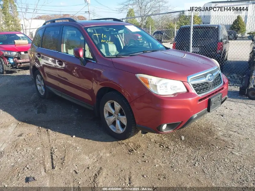 JF2SJAPC7EH494444 2014 Subaru Forester 2.5I Touring