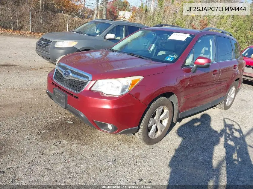 JF2SJAPC7EH494444 2014 Subaru Forester 2.5I Touring