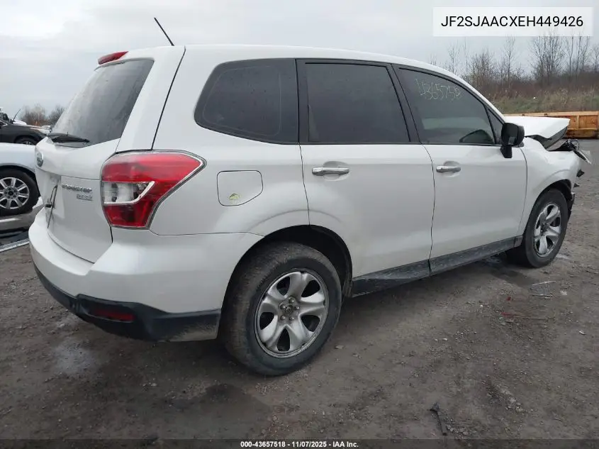 JF2SJAACXEH449426 2014 Subaru Forester 2.5I