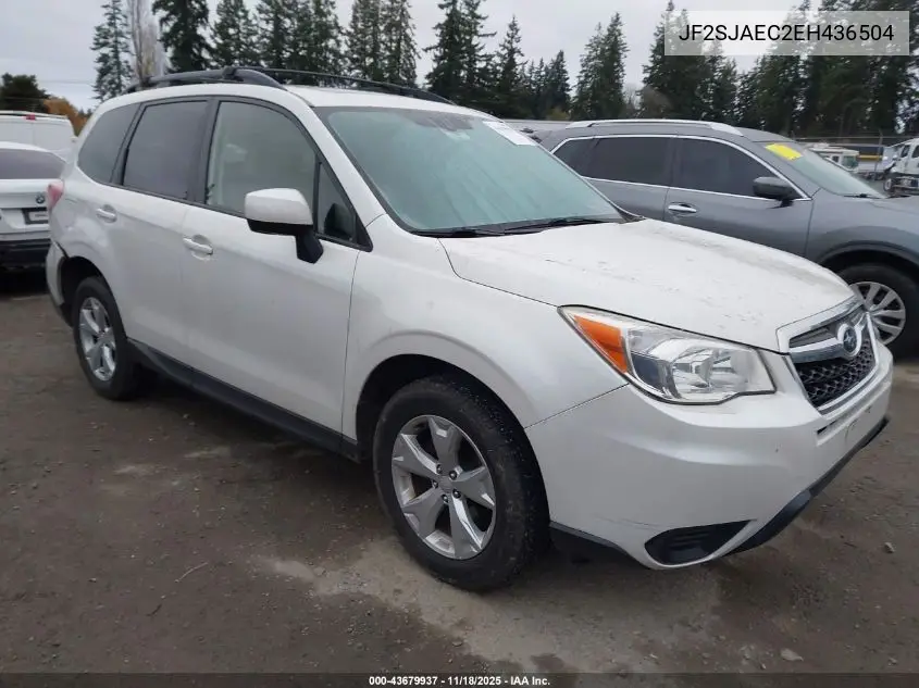JF2SJAEC2EH436504 2014 Subaru Forester 2.5I Premium