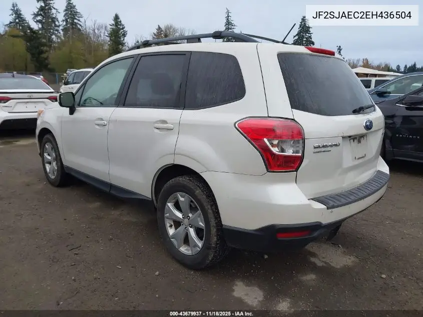 JF2SJAEC2EH436504 2014 Subaru Forester 2.5I Premium