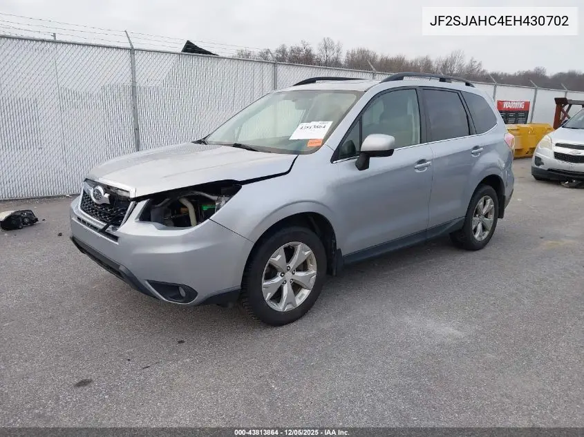 JF2SJAHC4EH430702 2014 Subaru Forester 2.5I Limited