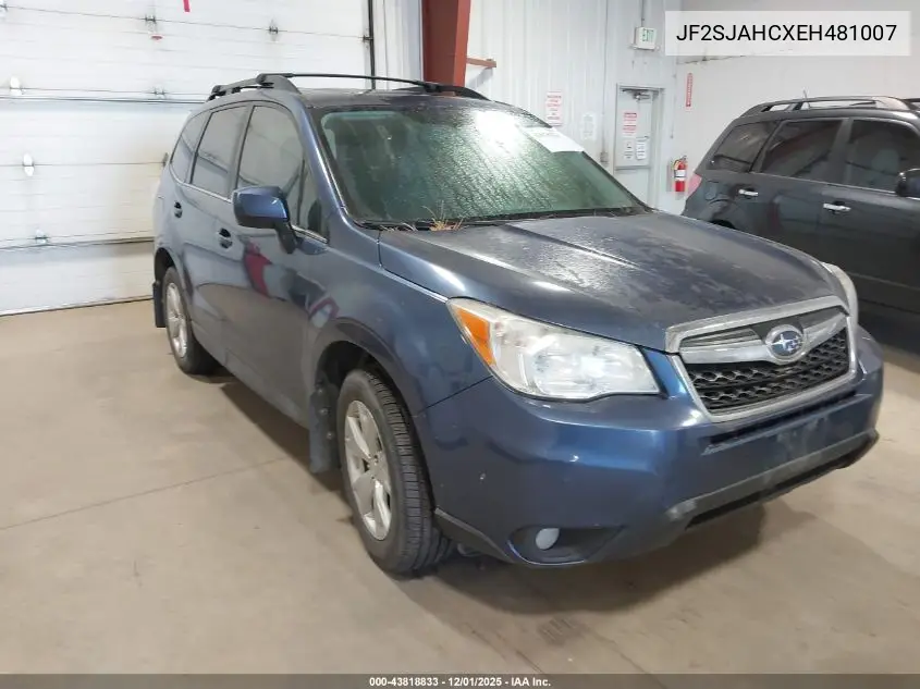 JF2SJAHCXEH481007 2014 Subaru Forester 2.5I Limited