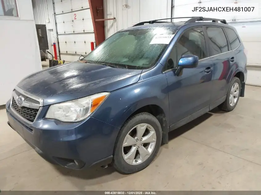 JF2SJAHCXEH481007 2014 Subaru Forester 2.5I Limited