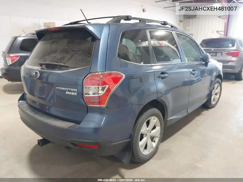 JF2SJAHCXEH481007 2014 Subaru Forester 2.5I Limited