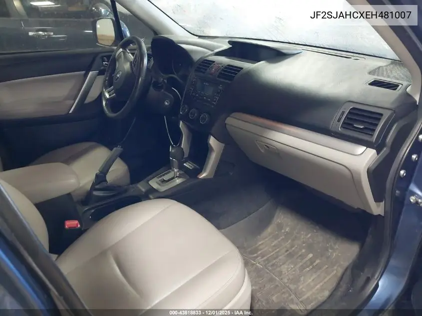 JF2SJAHCXEH481007 2014 Subaru Forester 2.5I Limited