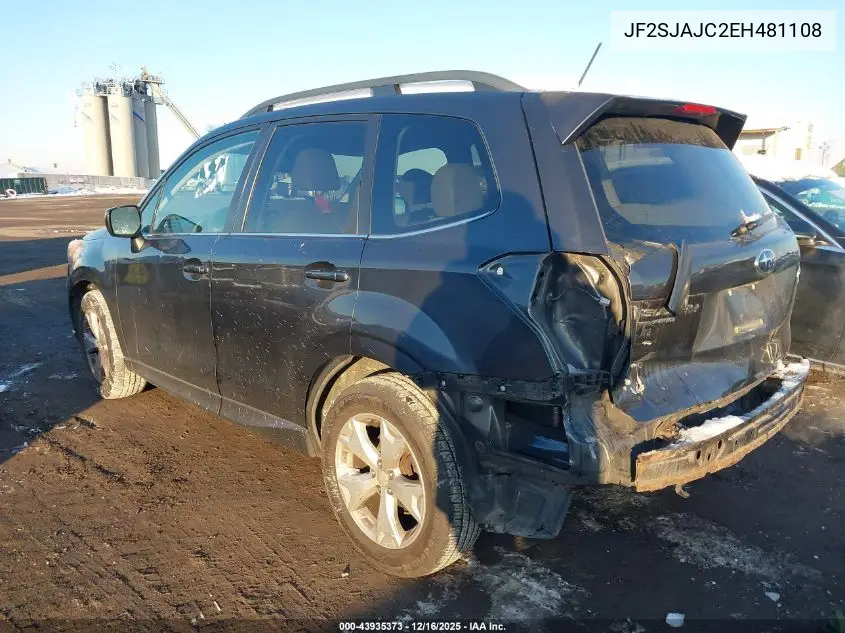 JF2SJAJC2EH481108 2014 Subaru Forester 2.5I Limited