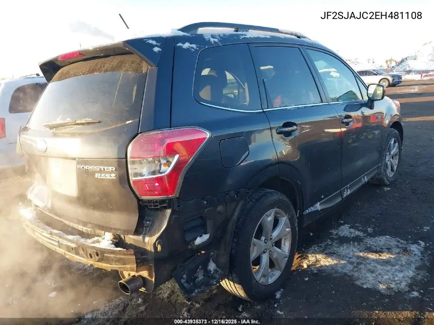 JF2SJAJC2EH481108 2014 Subaru Forester 2.5I Limited