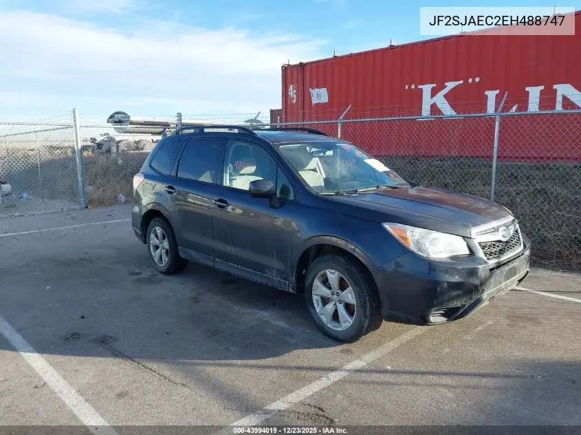 JF2SJAEC2EH488747 2014 Subaru Forester 2.5I Premium