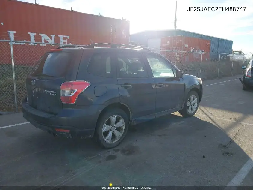 JF2SJAEC2EH488747 2014 Subaru Forester 2.5I Premium