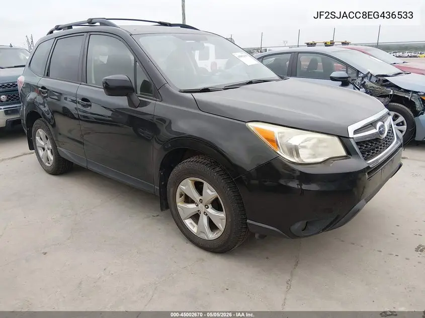 2014 Subaru Forester 2.5I Premium VIN: JF2SJACC8EG436533 Lot: 45002670