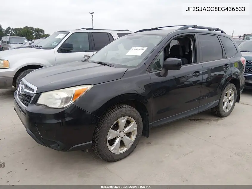 2014 Subaru Forester 2.5I Premium VIN: JF2SJACC8EG436533 Lot: 45002670