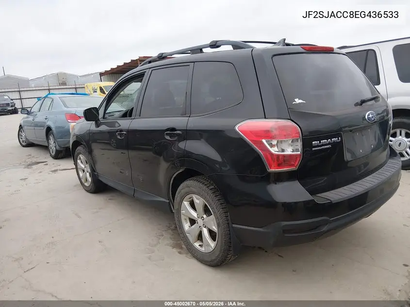 2014 Subaru Forester 2.5I Premium VIN: JF2SJACC8EG436533 Lot: 45002670