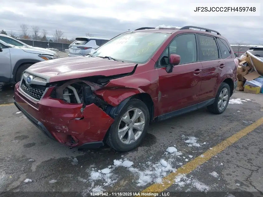 JF2SJCCC2FH459748 2015 Subaru Forester 2.5I Premium