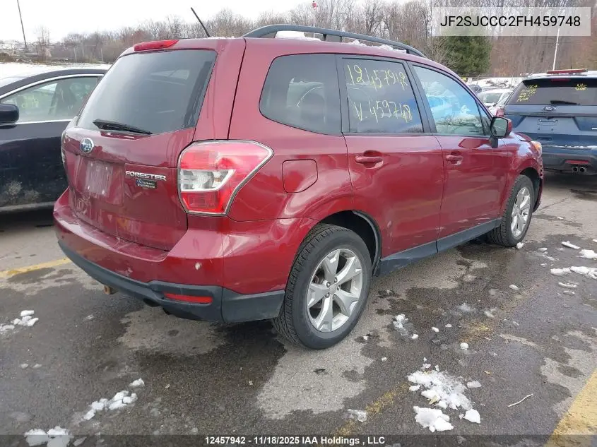 JF2SJCCC2FH459748 2015 Subaru Forester 2.5I Premium