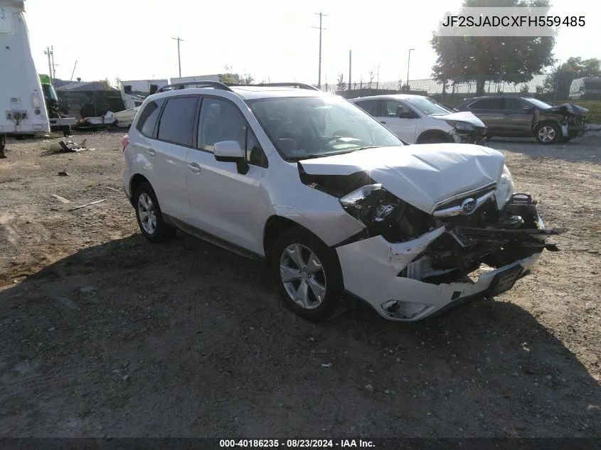 2015 Subaru Forester 2.5I Premium VIN: JF2SJADCXFH559485 Lot: 40186235