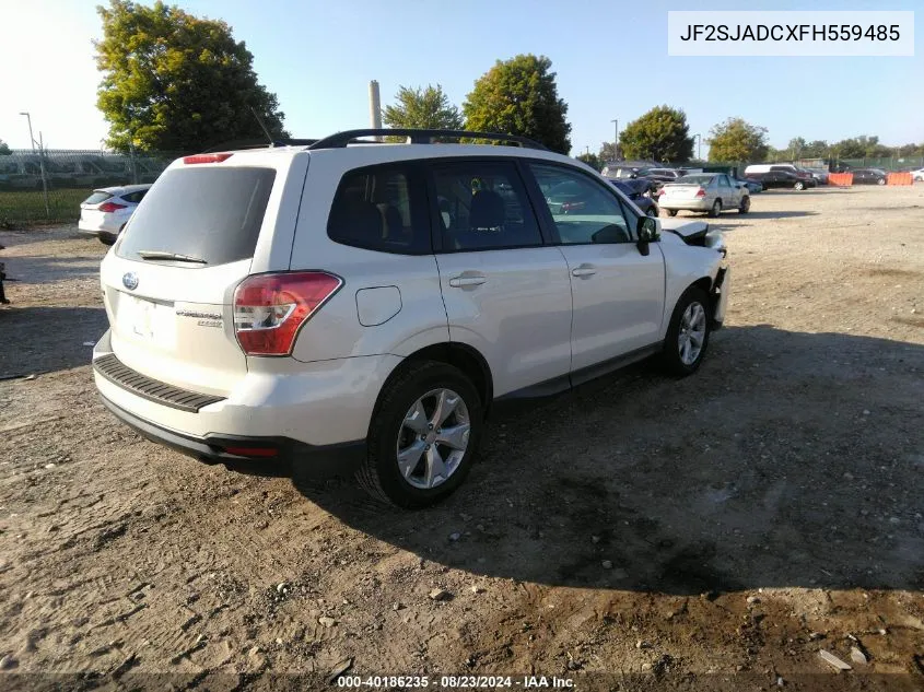 2015 Subaru Forester 2.5I Premium VIN: JF2SJADCXFH559485 Lot: 40186235