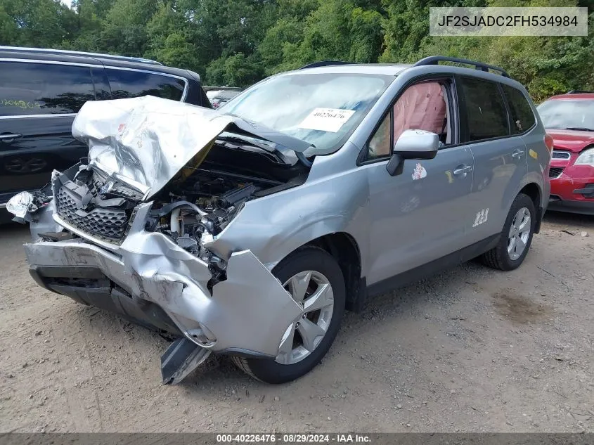 2015 Subaru Forester 2.5I Premium VIN: JF2SJADC2FH534984 Lot: 40226476